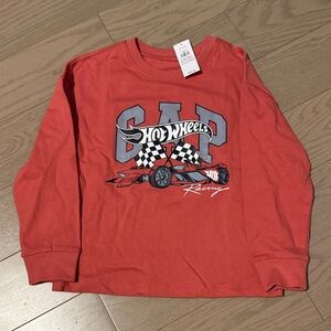 Kids GAP Hot Wheels Red Long Sleeve Shirt - 5 years